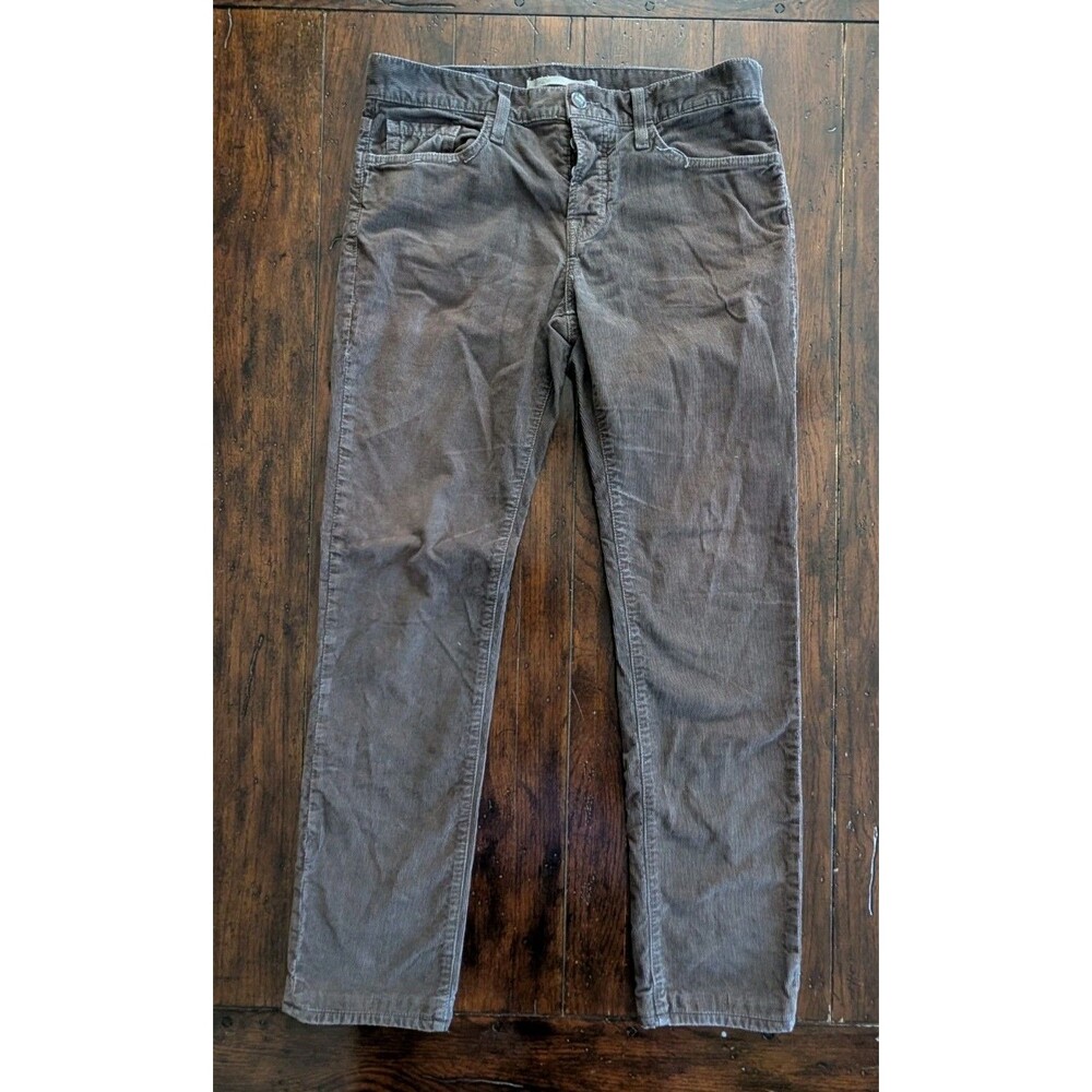 VINCE Men's 30 Charcoal Corduroy 5 Pocket Button Fly Pants Trousers